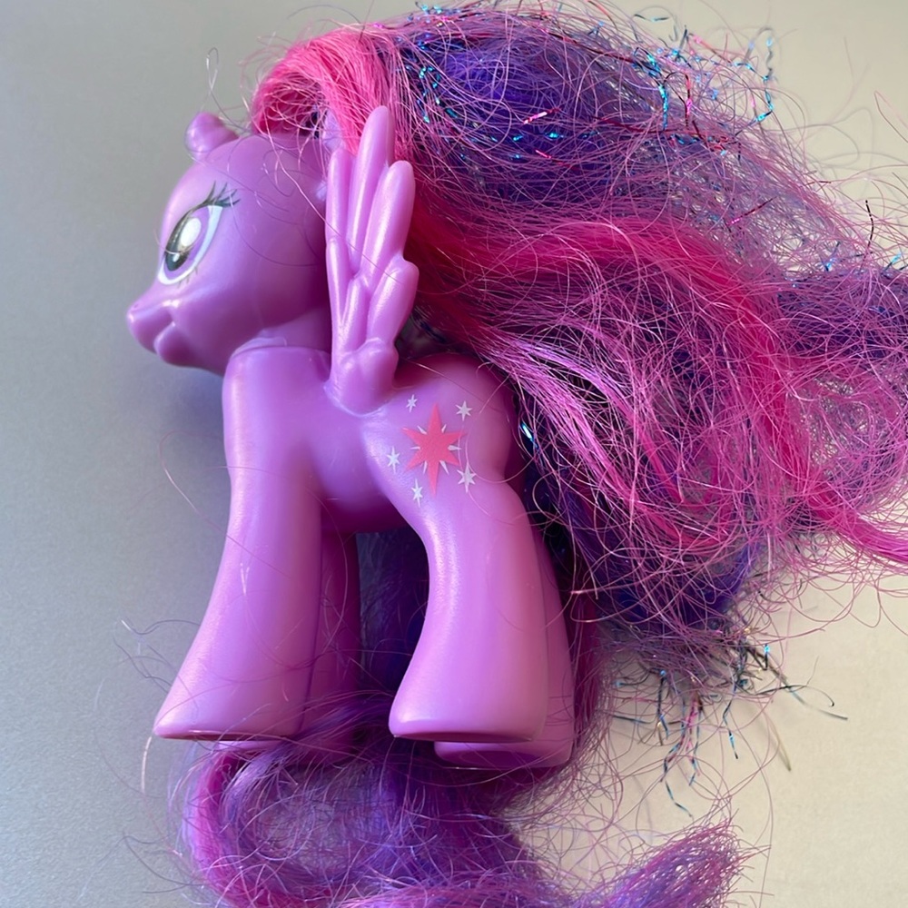 My Little Pony G4 Rainbow Power Princess Twilight Sparkle Tinsel Hair 3"